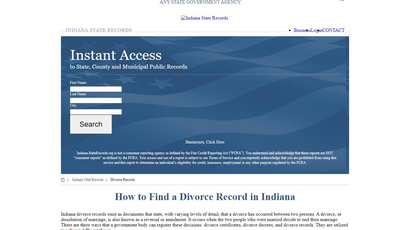 How to Find a Divorce Record in Indiana - Indiana State Records